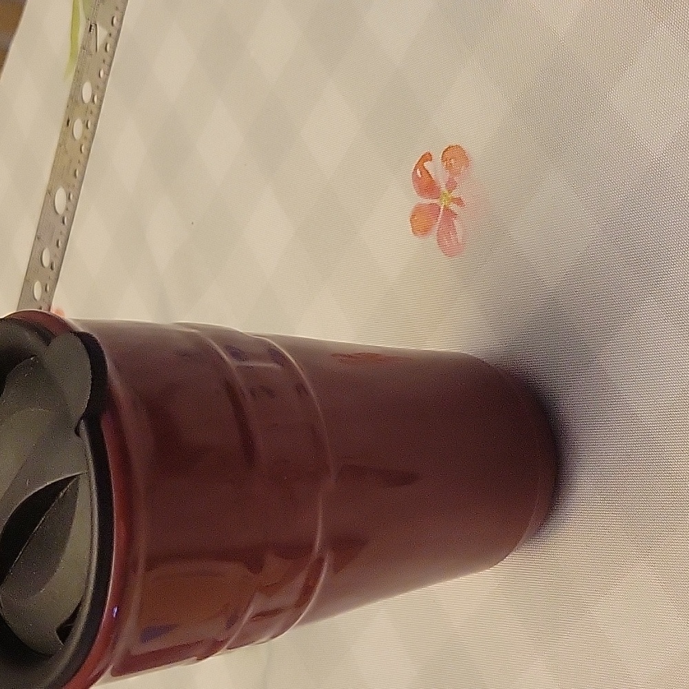 Longaberger Pottery Vitrified Tall Ceramic Tumbler with Lid.
